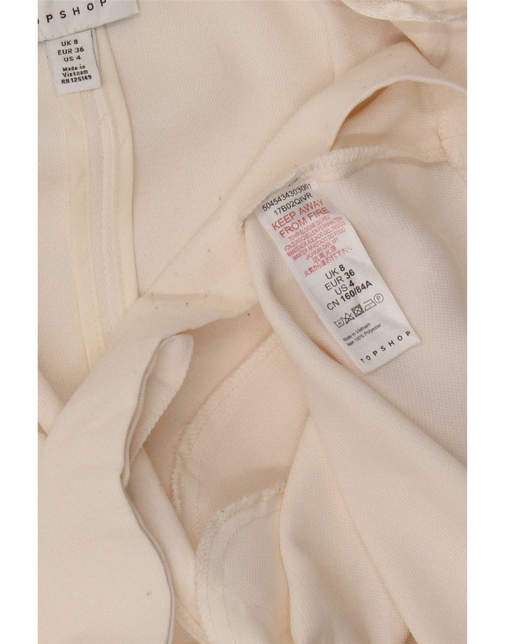 Topshop Jachetă supradimensionată pentru femei cu 1 nasture UK 8 Small Off White
