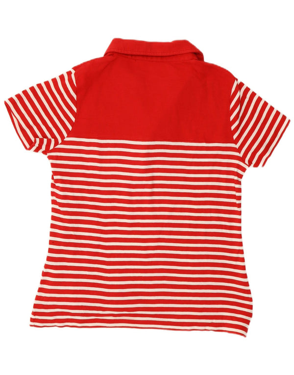 Tricou polo Tommy Hilfiger pentru femei UK 14 mare, bumbac cu dungi roșii