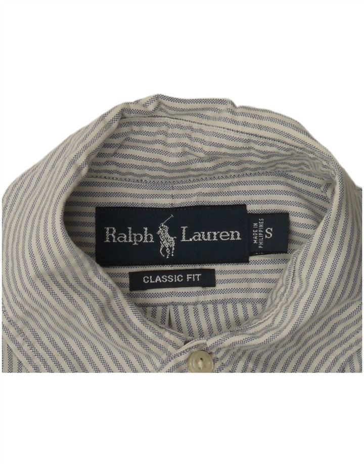 Cămașă RALPH LAUREN pentru bărbați, cu mânecă scurtă, în formă clasică, cu dungi albe mici