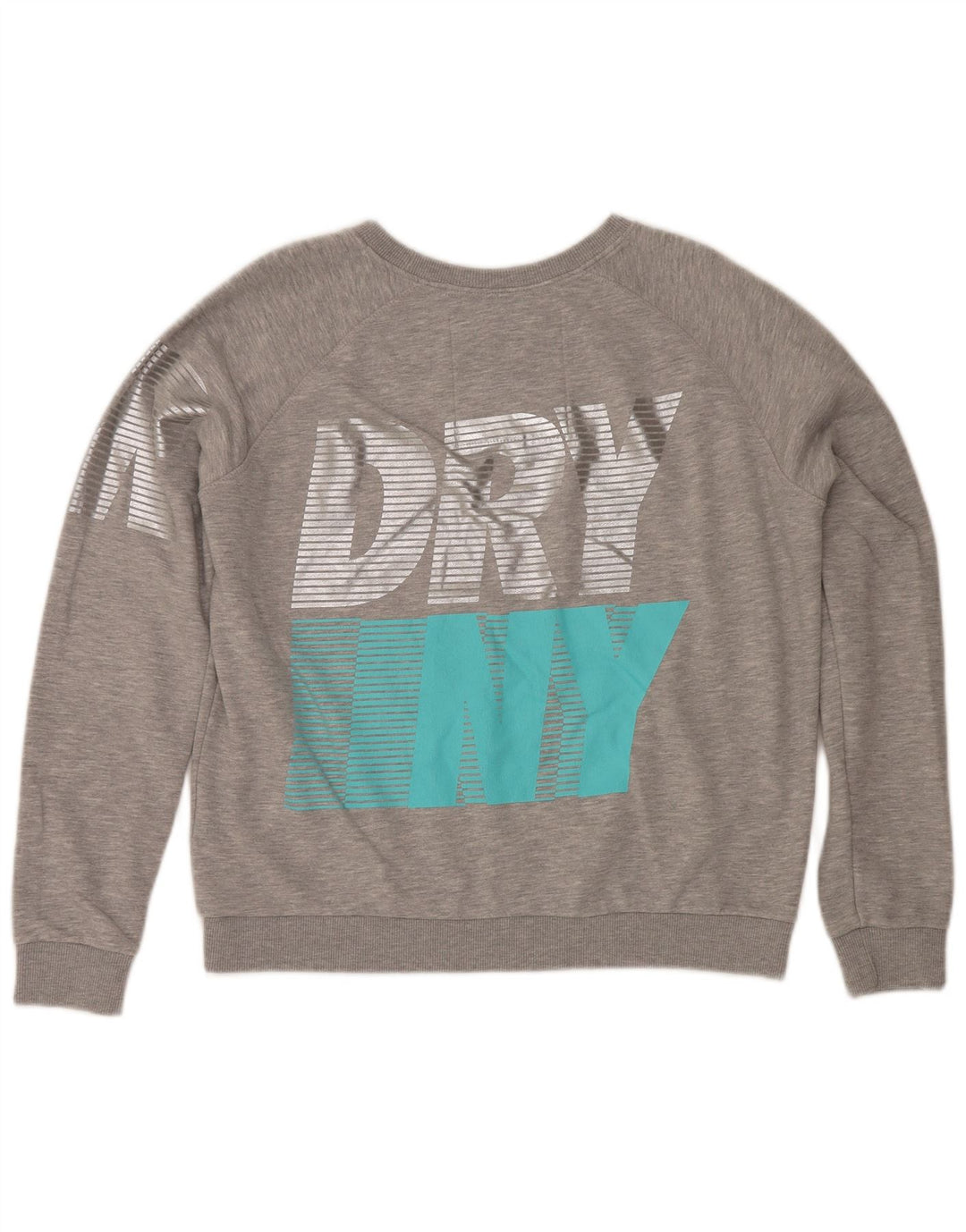 Pulover cu grafic pentru femei Superdry UK 16, mare, gri cu pete