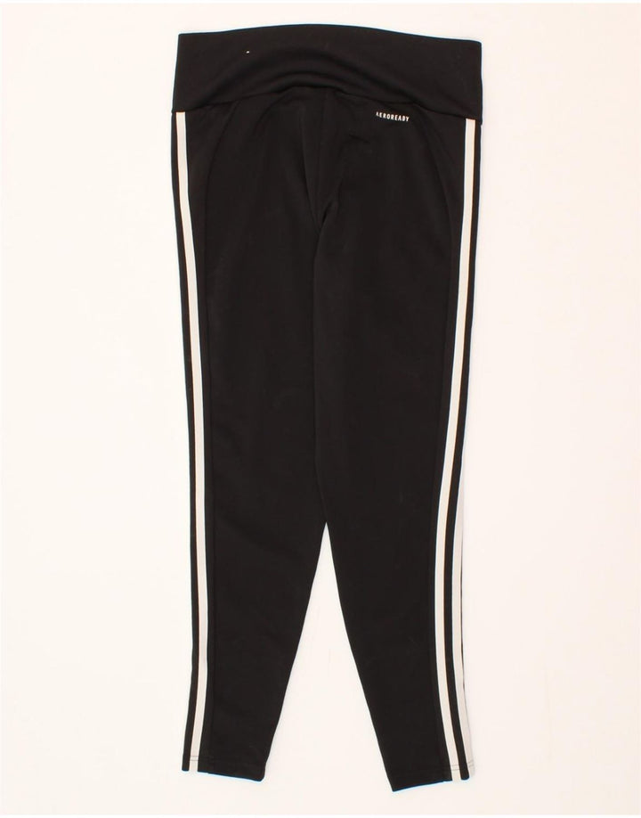 ADIDAS Womens Aeroready Leggings UK 12/14 Medium  Black Polyester Vintage Adidas and Second-Hand Adidas from Messina Hembry 
