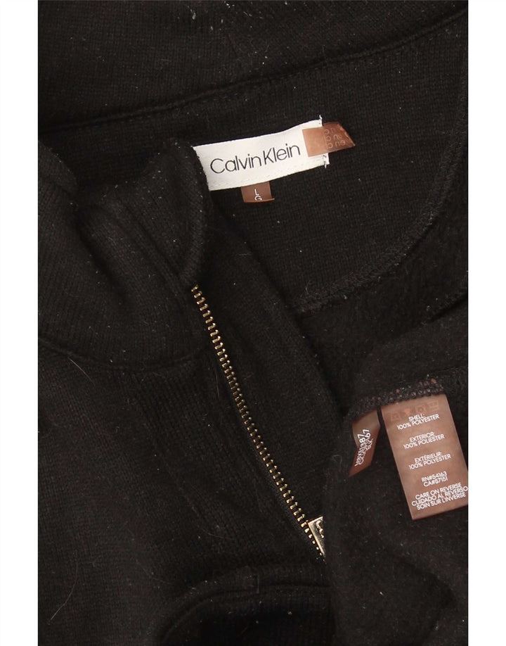 Jachetă de trening Calvin Klein pentru femei UK 16 Poliester negru mare