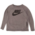 Pulover de hanorac grafic Nike pentru femei UK 14, bumbac cu pete gri mediu