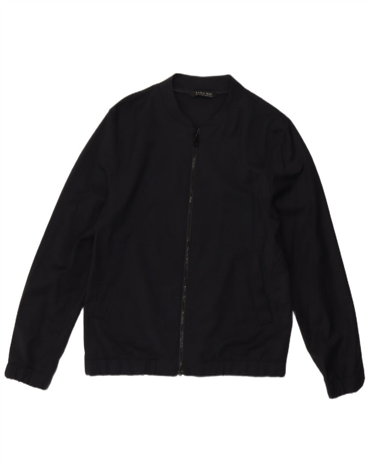 Bomber pentru bărbați Zara UK 38 Mediu Lână bleumarin