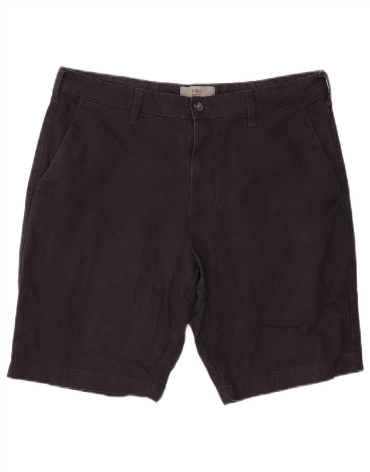 Pantaloni scurți chino pentru bărbați Marks & Spencer W34, mari, albastru, bumbac
