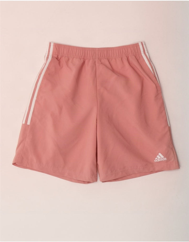 Pantaloni scurți sport pentru bărbați Adidas, poliester roz mediu
