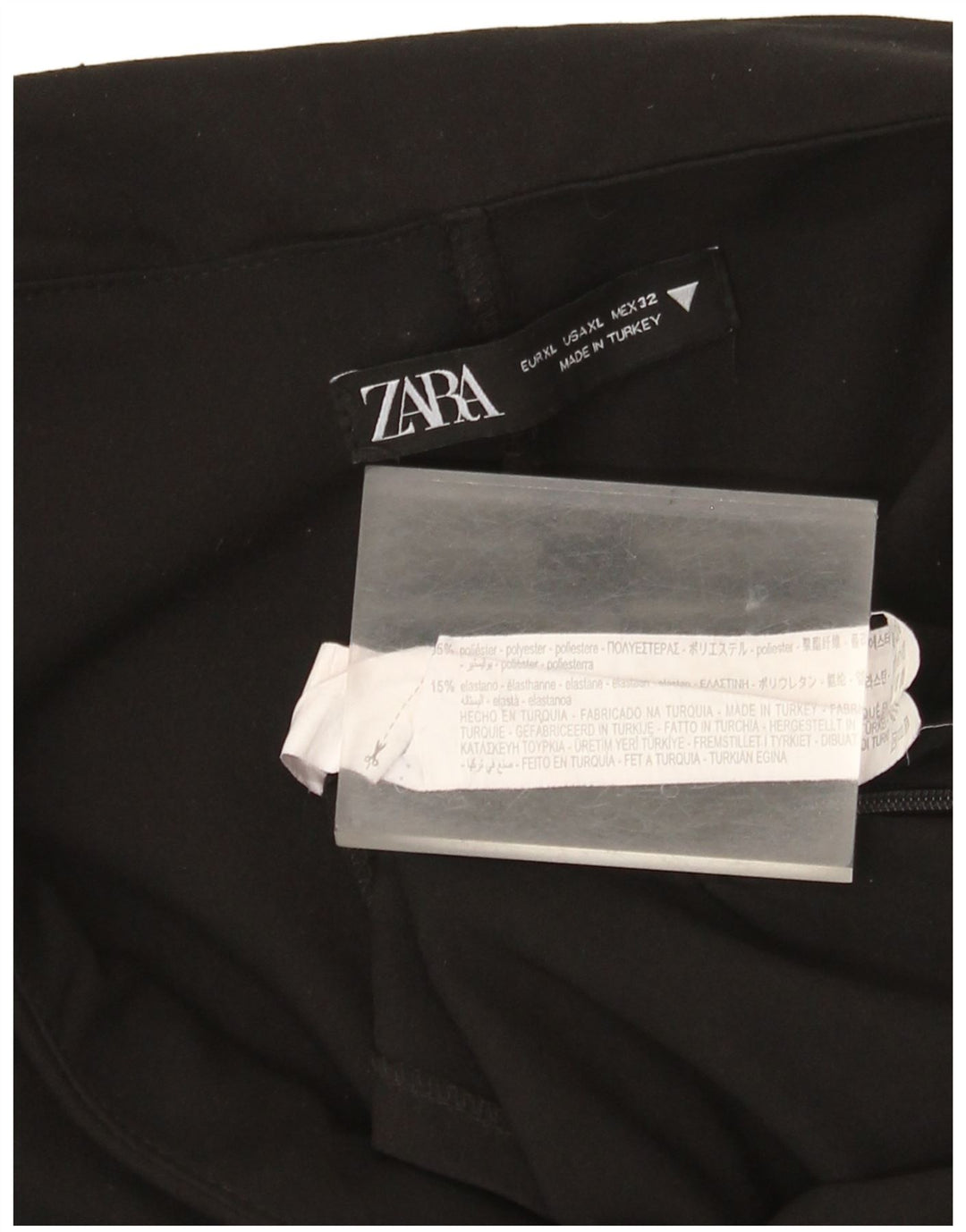 Fusta pentru femeie Zara UK 18 XL poliester negru