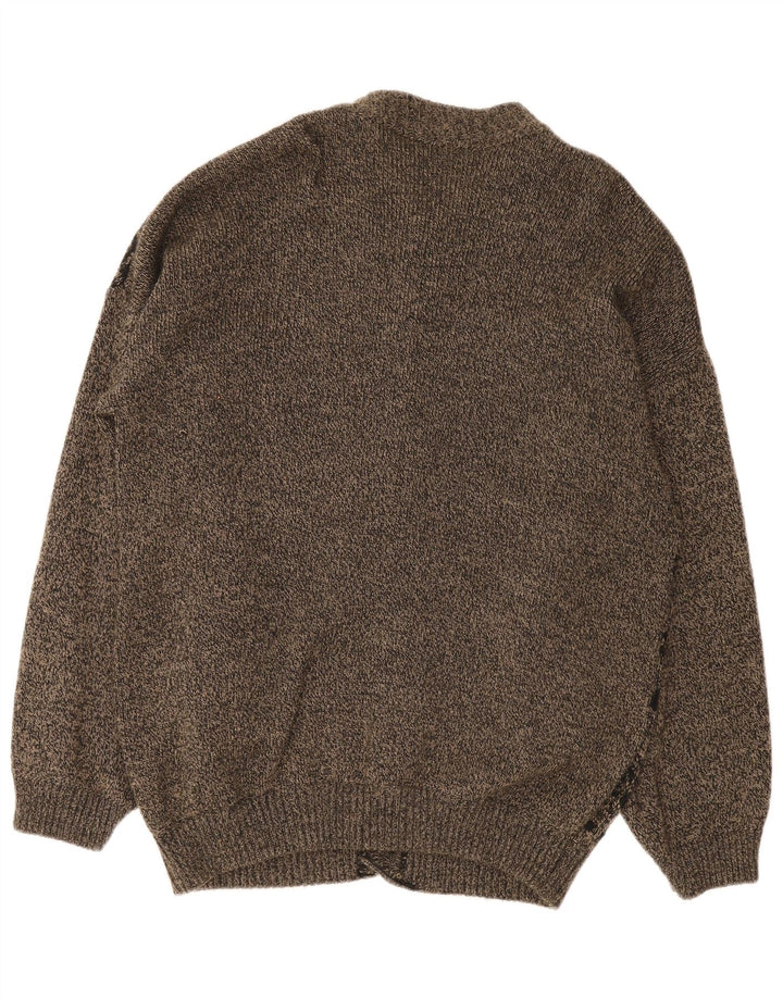 Cardigan Vintage pentru bărbați, mare, gri Fair Isle