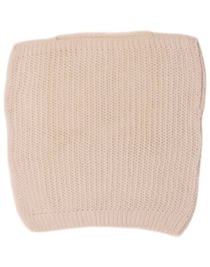 Vintage Crop Crochet Vest Tank Top UK 12 Medium White