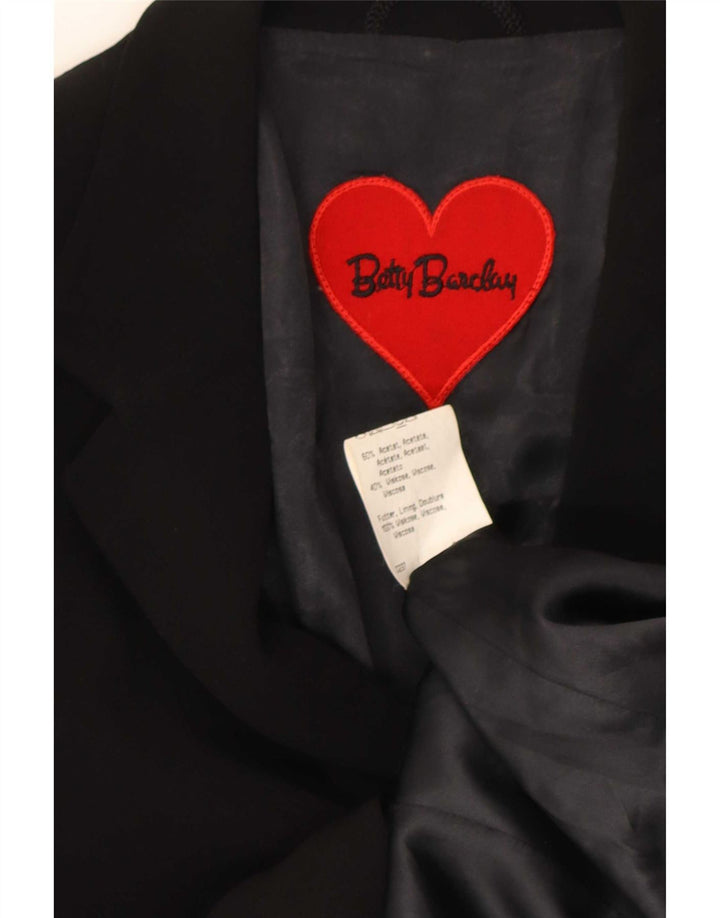 Jachetă pentru femei Betty Barclay, cu 4 nasturi, cu paragate, UK 12 Medium Black