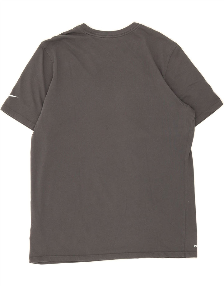 NIKE Mens Dri Fit Graphic T-Shirt Top Large Grey Cotton Vintage Nike and Second-Hand Nike from Messina Hembry 