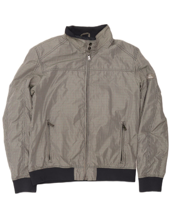 Yes Zee Jachetă Bomber pentru bărbați UK 42 XL Poliester cu carouri gri