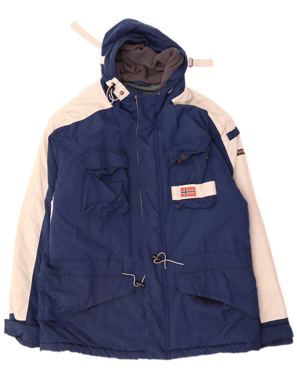Jachetă de schi cu glugă Napapijri Geographic pentru bărbați UK 42 XL bleumarin, color block