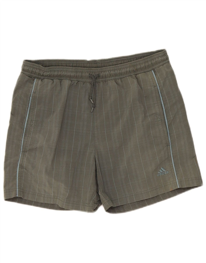 Pantaloni scurți de înot pentru bărbați Adidas Small Khaki Check