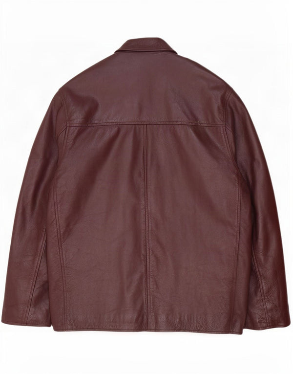 Jachetă de piele pentru bărbați Route 66 UK 40 Large Burgundy