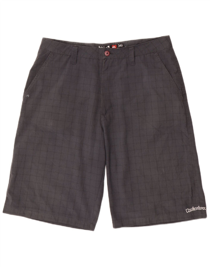 Pantaloni scurți cargo grafic Quiksilver pentru bărbați W34 Large, gri check