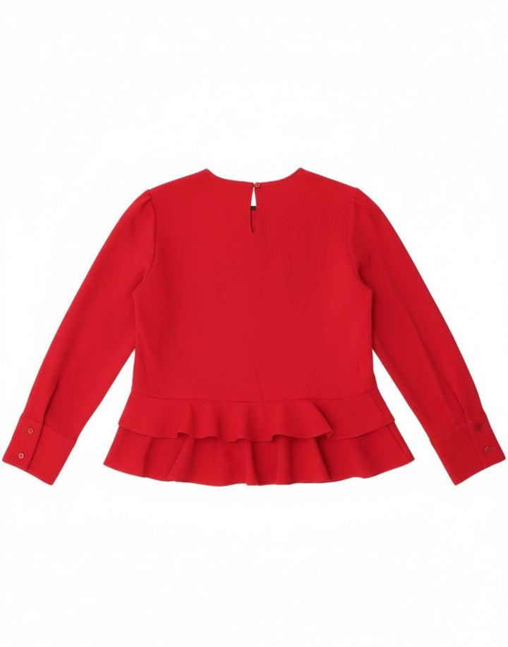 Bluză cu mânecă lungă pentru femei Zara UK 12 Medium Red