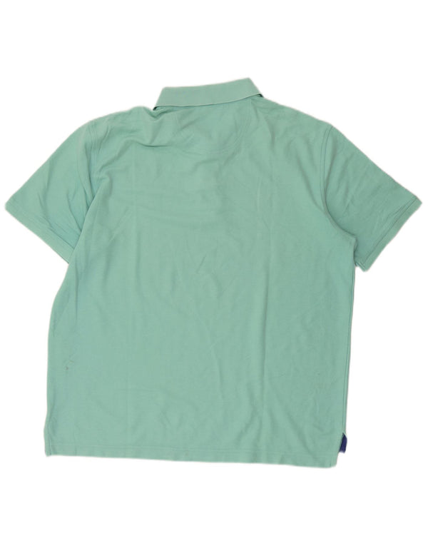 Tricou polo Izod pentru bărbați, bumbac turcoaz mare