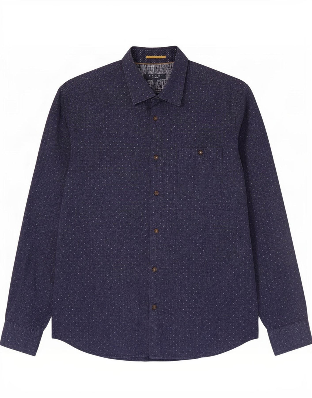 Cămașă pentru bărbați Ted Baker, mărime 4, mare, albastru, bumbac cu pete