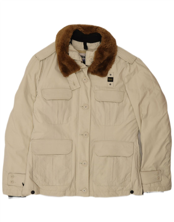 Jachetă militară căptușită Blauer pentru femei UK 18 XL, bej, nailon