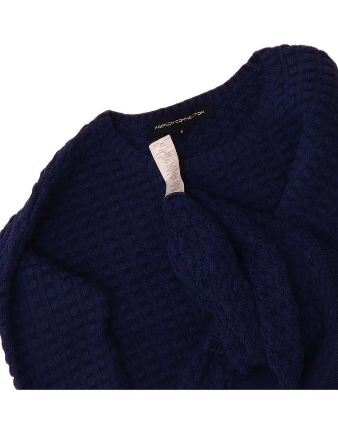 FRENCH CONNECTION Womens Boat Neck Jumper Sweater UK 10 Small Blue Vintage French Connection and Second-Hand French Connection from Messina Hembry 