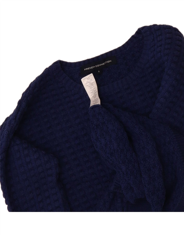 FRENCH CONNECTION Womens Boat Neck Jumper Sweater UK 10 Small Blue Vintage French Connection and Second-Hand French Connection from Messina Hembry 