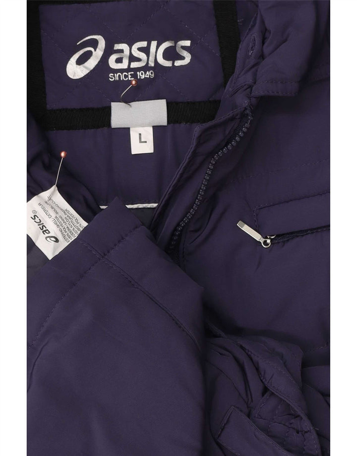 Jachetă căptușită pentru femei Asics UK 16, mare, albastru, poliester