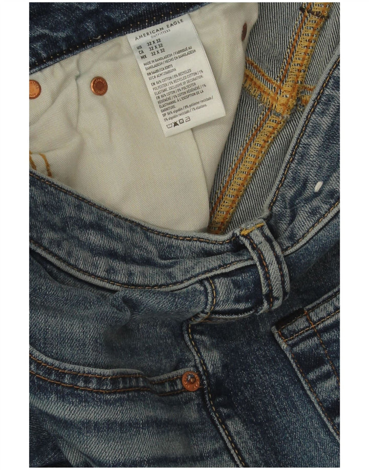 Blugi drepti pentru bărbați American Eagle Airflex W32 L32 bumbac albastru