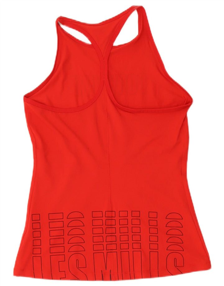 Reebok Bodypump Graphic Vest Top pentru femei UK 12/14 Poliester roșu mediu