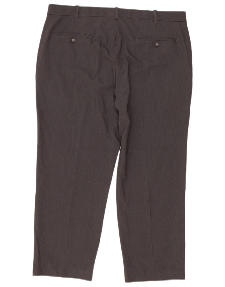 Pantaloni de costum drepte pentru bărbați Izod L36 L25 poliester gri