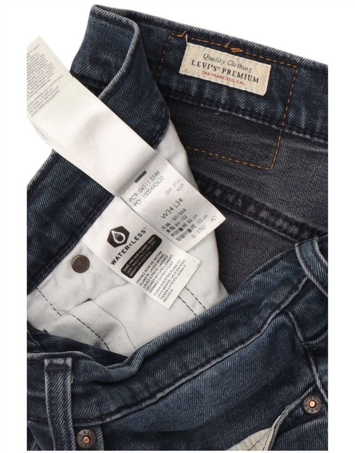 Blugi slim pentru bărbați Levi's W34 L34 bumbac bleumarin