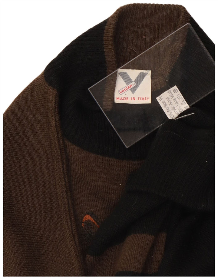 Pulover VINTAGE pentru bărbați cu grafică cu gât țestoasă