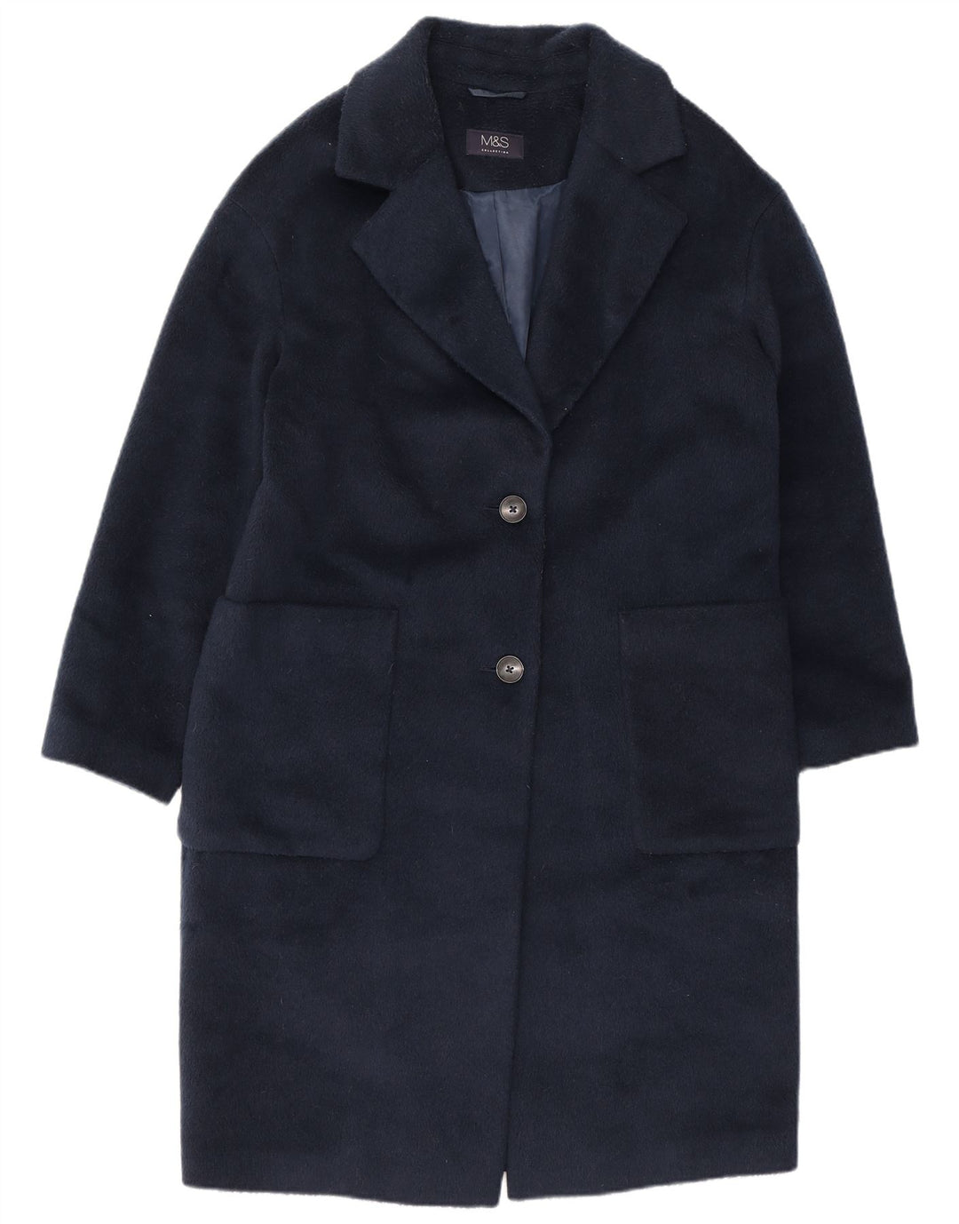 Palton pentru femei Marks & Spencer UK 12 Poliester mediu bleumarin