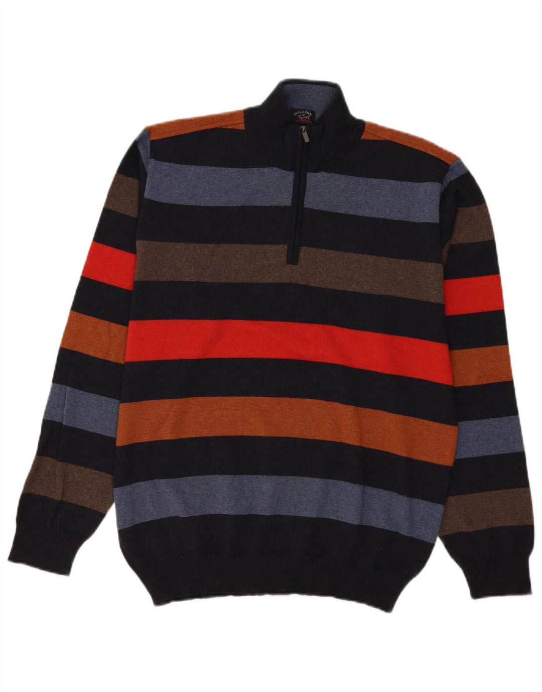 Pulover pentru bărbați Paul & Shark, cu fermoar și gât, mare, multicolor