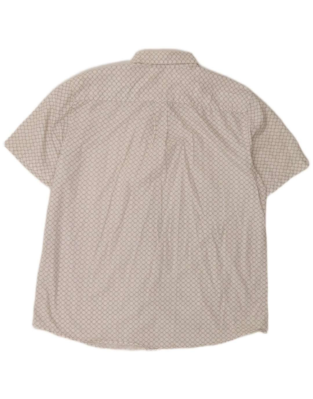 Cămașă cu mânecă scurtă pentru bărbați Mossimo, bumbac geometric alb XL