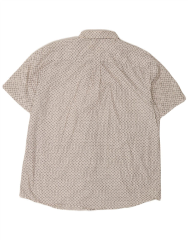 Cămașă cu mânecă scurtă pentru bărbați Mossimo, bumbac geometric alb XL