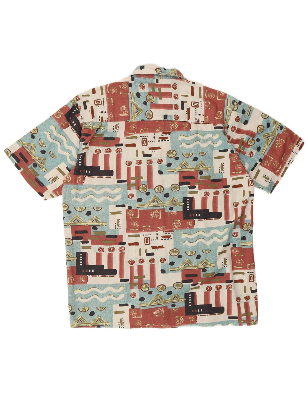 BROADWAY Cămașă cu mânecă scurtă pentru bărbați Mărimea 39/40 Mediu Multicolor Geometric