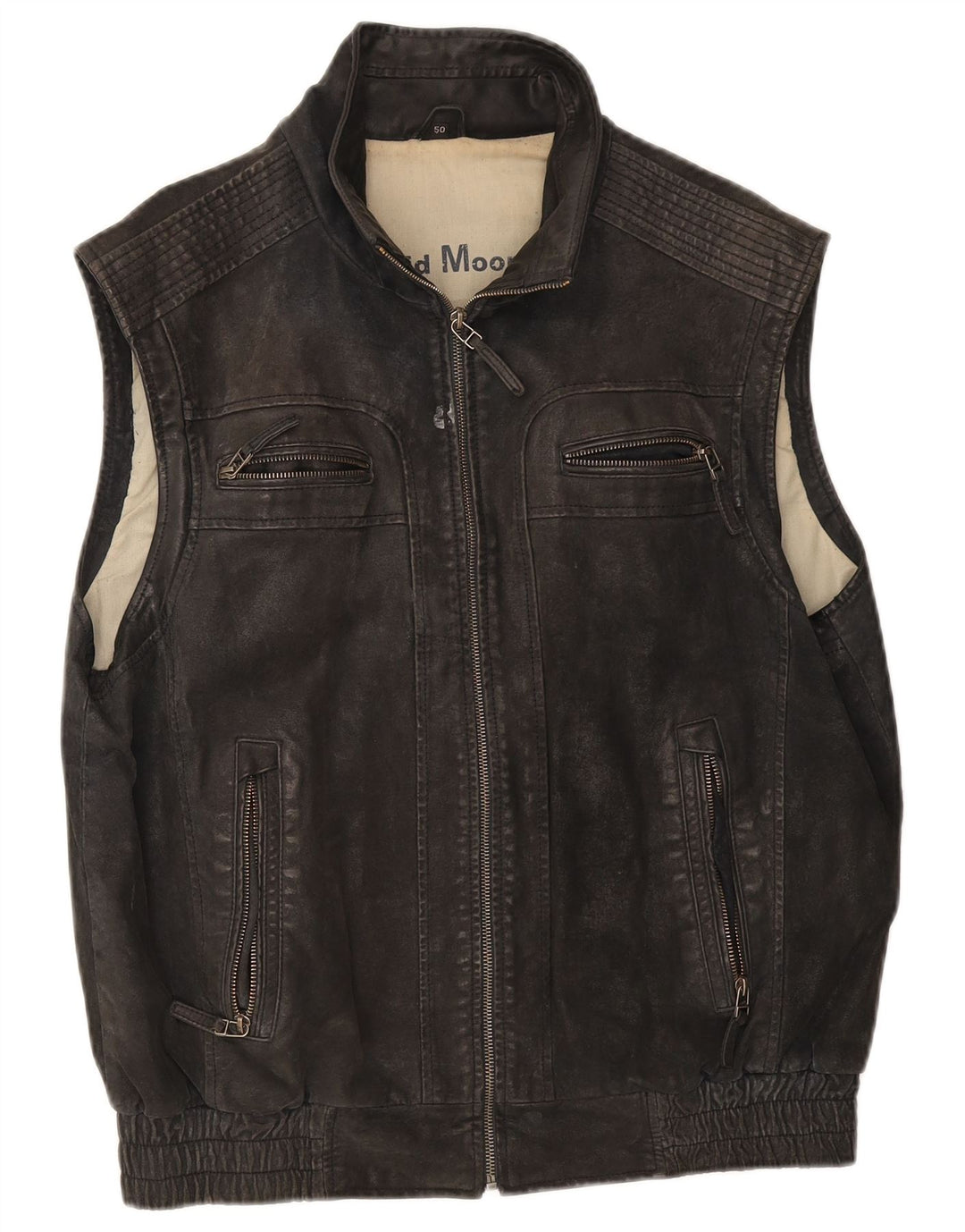 Gilet din piele pentru bărbați David Moore IT 50 Large Black