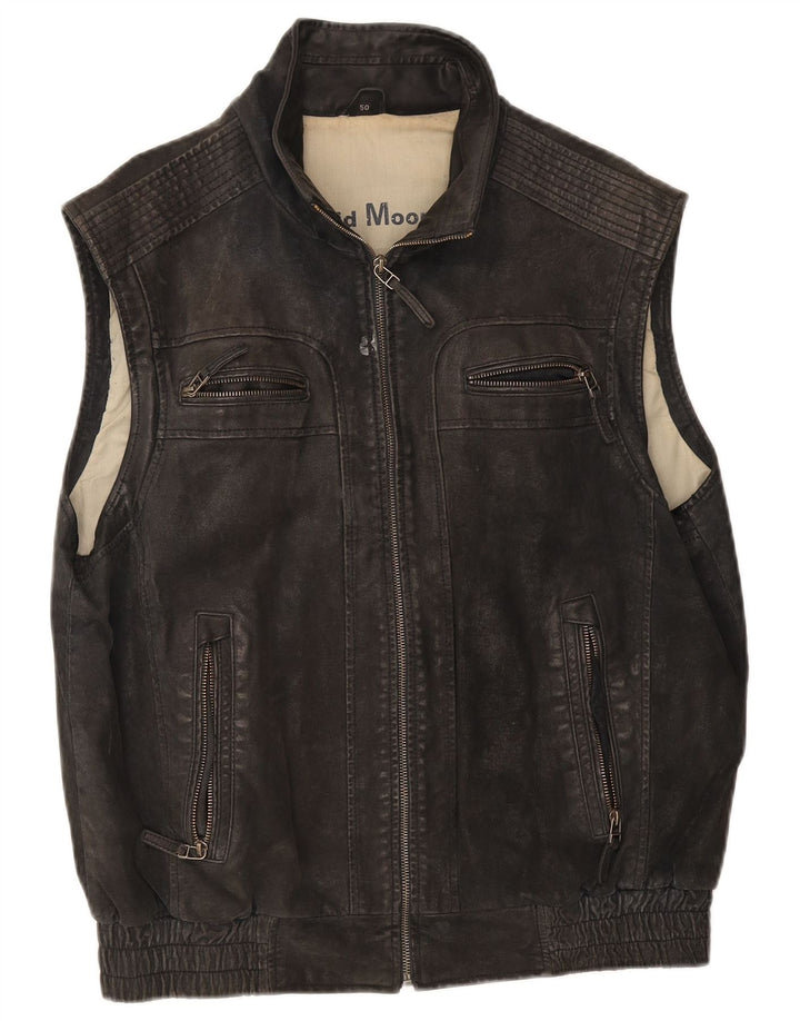 Gilet din piele pentru bărbați David Moore IT 50 Large Black