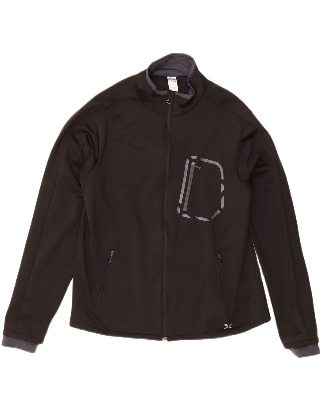 Trening pentru bărbați Vintage Top Jachetă mare, negru, poliester