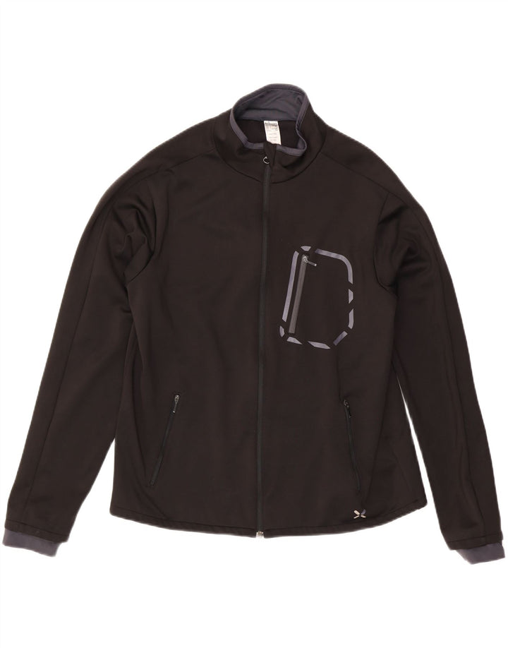 Trening pentru bărbați Vintage Top Jachetă mare, negru, poliester