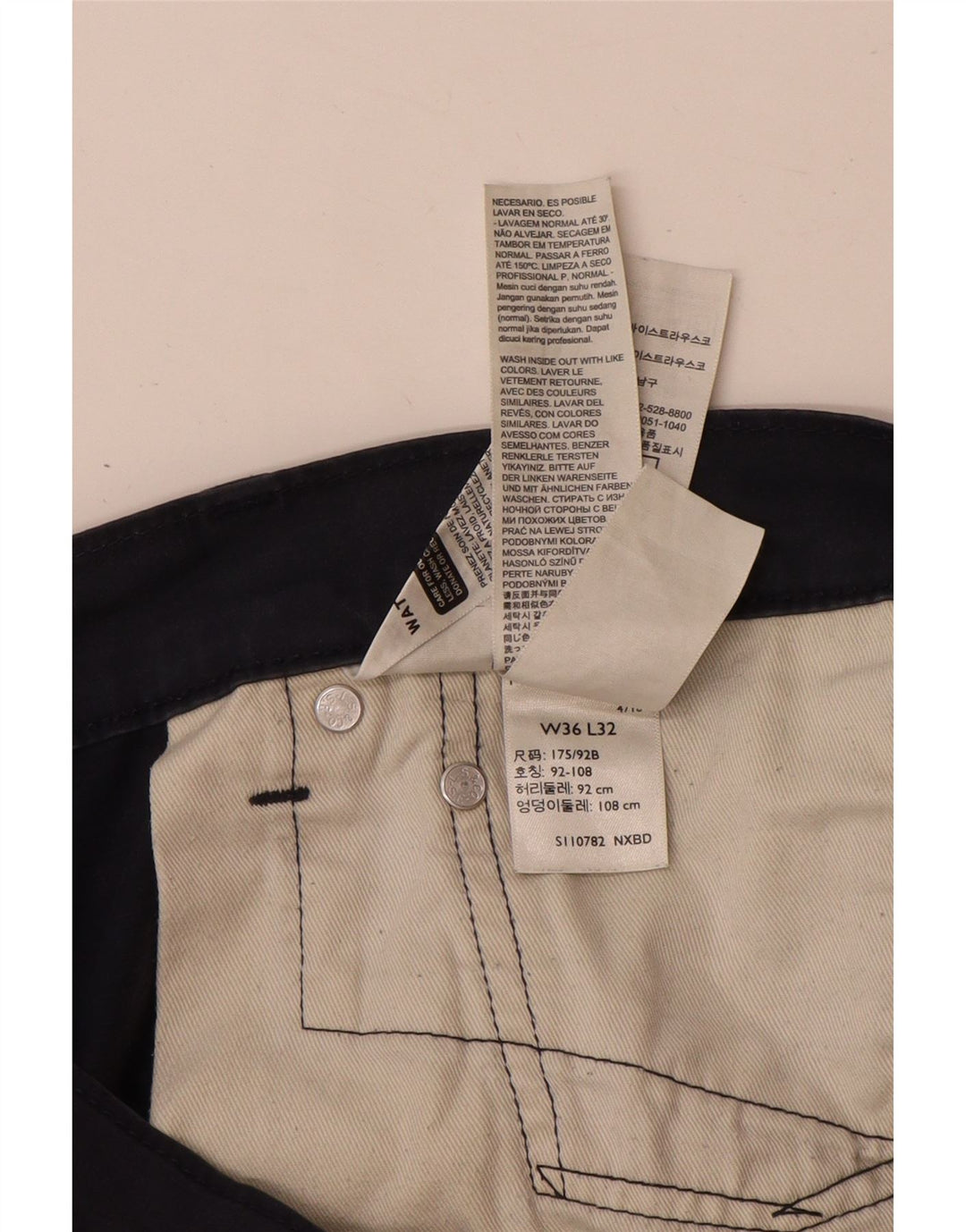 Pantaloni casual Levi's 511 Slim pentru bărbați L36 L32 Bumbac bleumarin