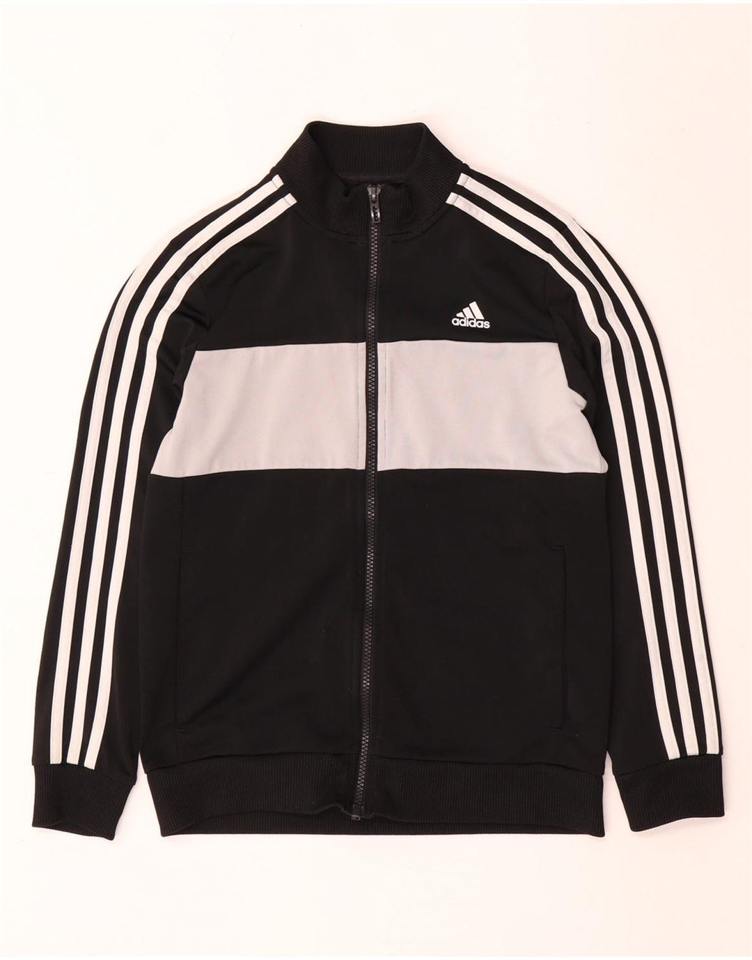 Jachetă de trening pentru băieți Adidas 11-12 ani, negru, poliester