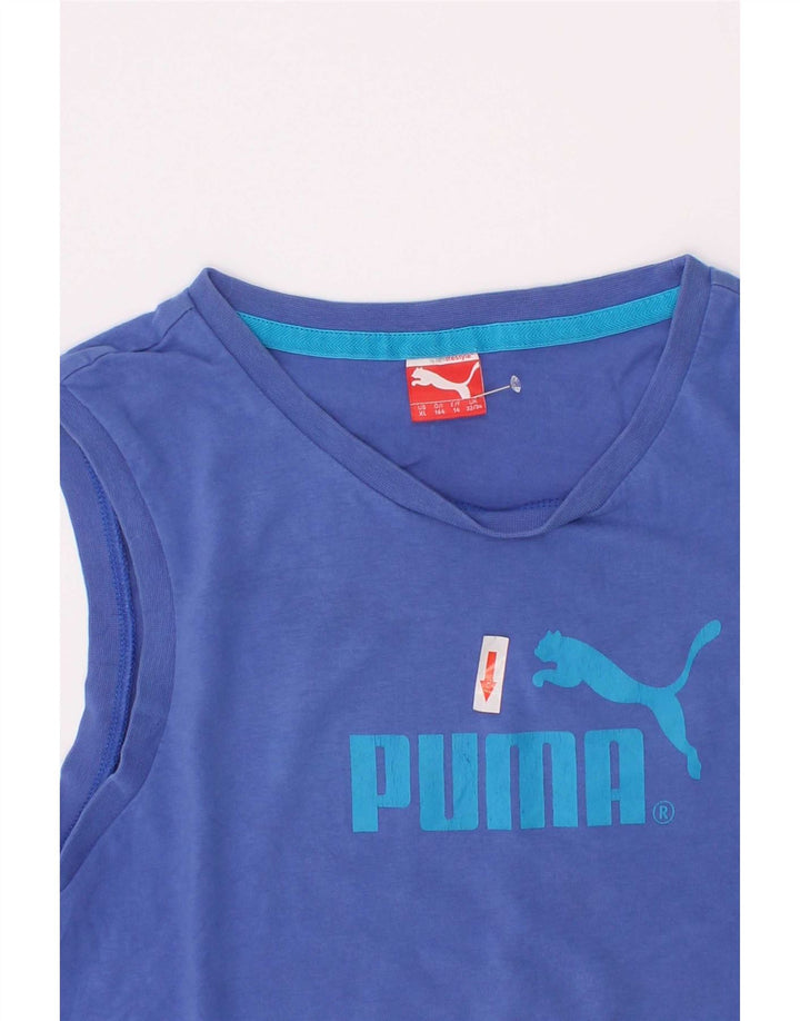 Vesta cu grafică Puma pentru băieți, 13-14 ani, albastru