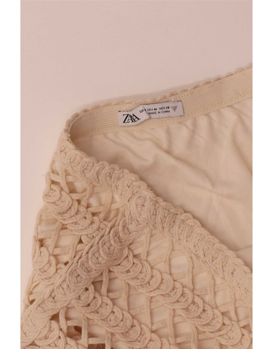 Fusta Maxi Femei Zara Medium W28 Bej Bumbac
