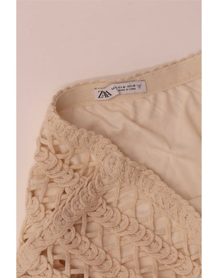 Fusta Maxi Femei Zara Medium W28 Bej Bumbac