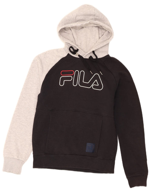 Pulover Fila Graphic Regular Fit pentru bărbați XS, bumbac color bloc, negru