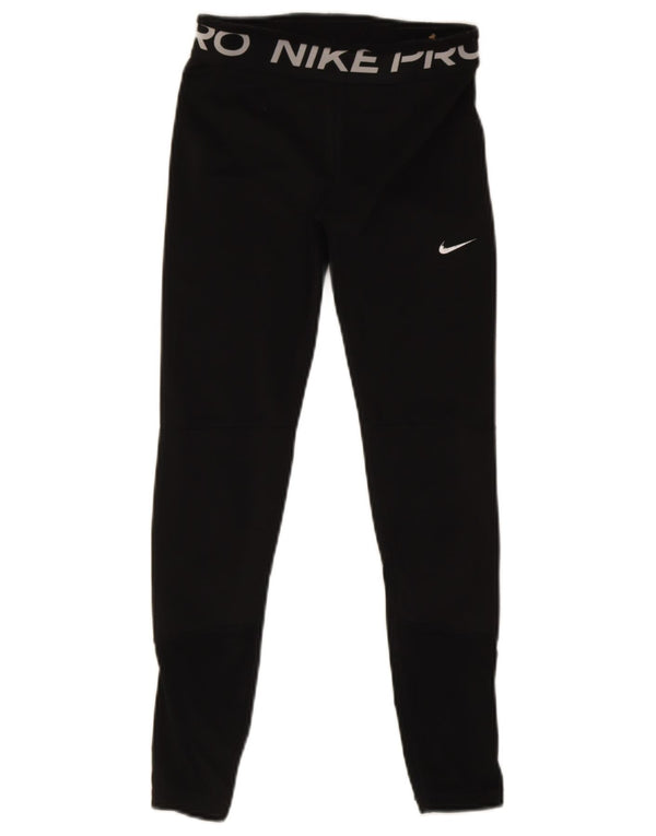 Leggings Nike Dri Fit Graphic pentru femei UK 14 Poliester negru mare