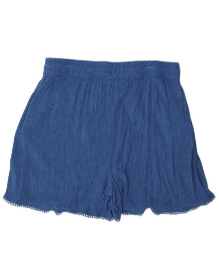 Marks & Spencer Pantaloni scurți pentru femei UK12 Medium W30 Blue Viscose
