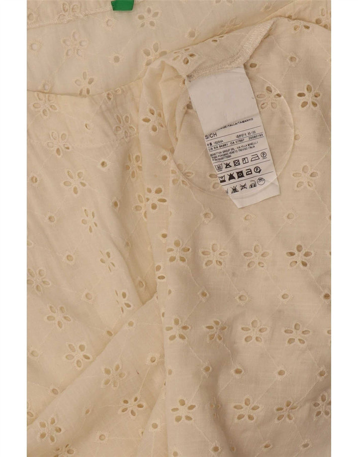 Bluză pentru femei Benetton, UK 10, bumbac alb